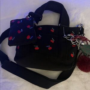 🍒🍒Madden Girl Black Mini Bag with Cherry Design 🍒🍒